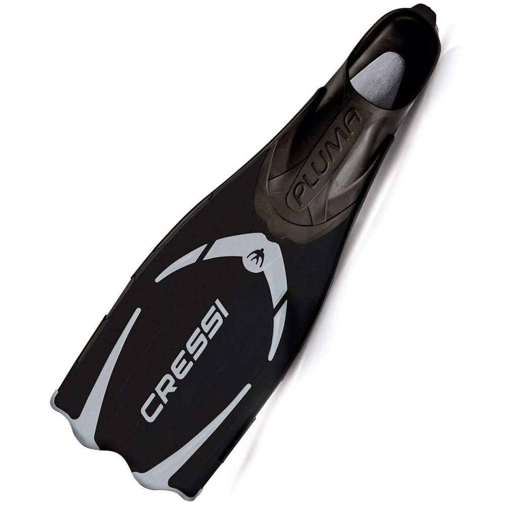 Cressi Pluma Full Foot Fins - Black - 35-36 (2.5-3.5) - Click Image to Close